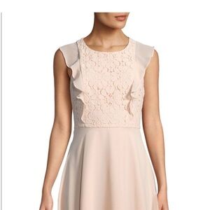 Nanette Lepore Lace & Chiffon Fit and Flare Dress NWT